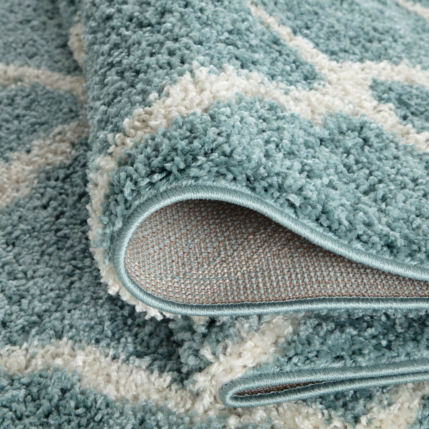Myshaggy Moroccan Design Rug - Duck Egg Blue / 80x300cm Runner - Image 7