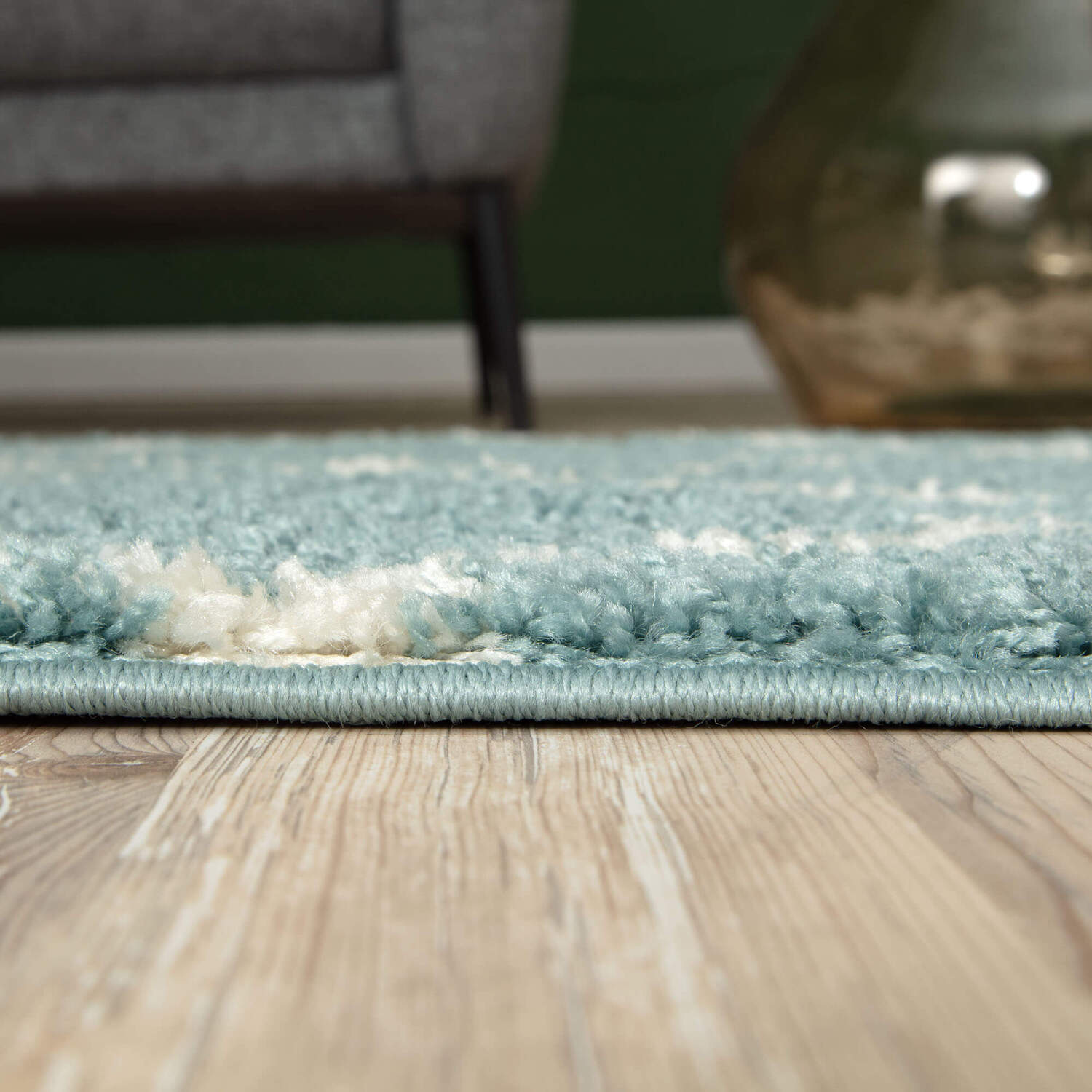 Myshaggy Moroccan Design Rug - Duck Egg Blue / 80x300cm Runner - Image 8