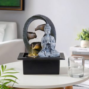 Tabletop Buddha Water Fountain Decor