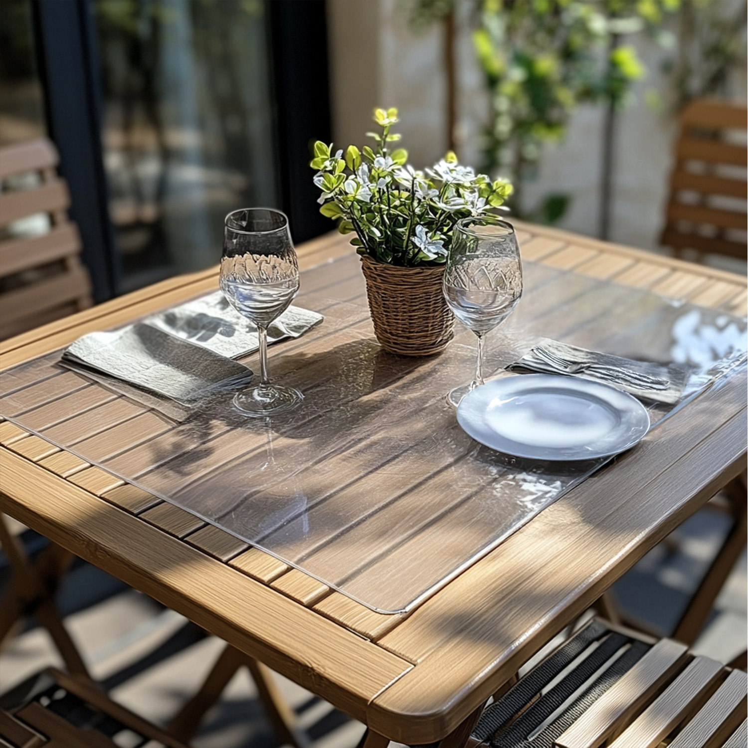 Premium Thick 2mm Clear PVC Tablecloth - Clear / 2m - Image 6