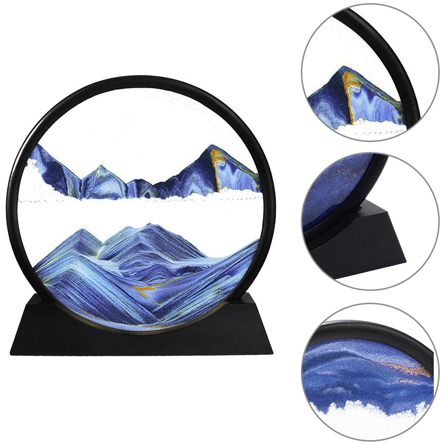 7-Inch 3D Moving Sand Art with Rotating Frame - Blue - Image 6