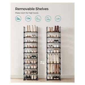 SONGMICS 10-Tier Metal Shoe Rack Storage Organiser - Image 2