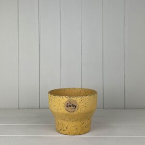 Earthy Yellow Coffee Husk Minimalist Pot - Yellow