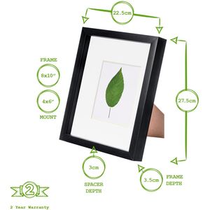 3D Box Photo Frame - 8x10" with 4 x 6" Mount - Pack of 2