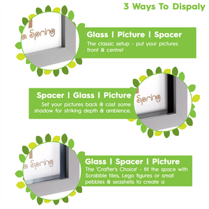 3D Deep Box Photo Frames - 4" x 6" - White - Pack of 5 - White