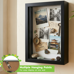 3D Deep Box Photo Frames - 4" x 6" - White - Pack of 5 - White - Image 2