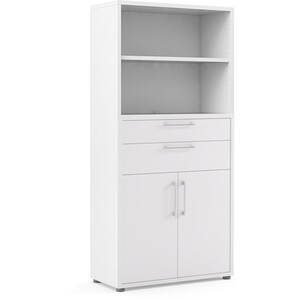 Prima 2-Shelf 2-Drawer 2-Door Bookcase