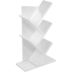 Bookcase Rustic Standing Tree Shelf Wood Display Rack - Image 2
