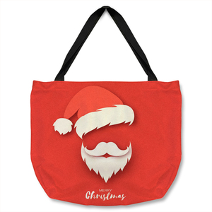 Santa Claus Hat And Beard Dining Tote bag - Red