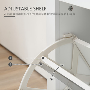 HOMCOM 2 Drawer Shoe Cabinet - Image 4