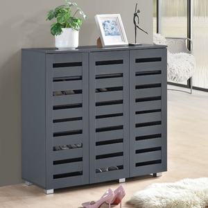 Euston 3 Door Shoe Storage Cabinet Unit