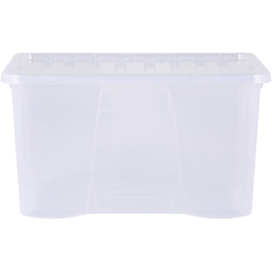Wham Crystal 5x 60L Plastic Storage Boxes with Lids - Image 3