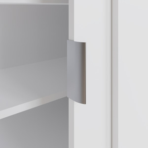 Leighton Sliding Door Shoe Cabinet - White - Image 2