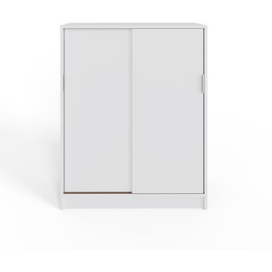 Leighton Sliding Door Shoe Cabinet - White - Image 4
