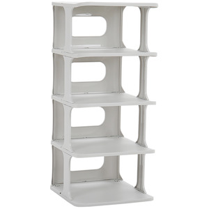 4-Tier PP Shoe Rack - White - Image 2