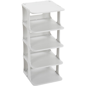 4-Tier PP Shoe Rack - White - Image 4