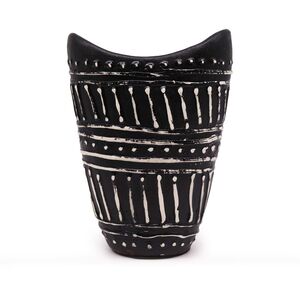 Lombok Chocolate Swirls Shaped Ceramic Vase - Chocolate