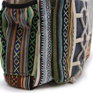 Large Backpack Rope  Pockets Style MultiColor - Multicolor